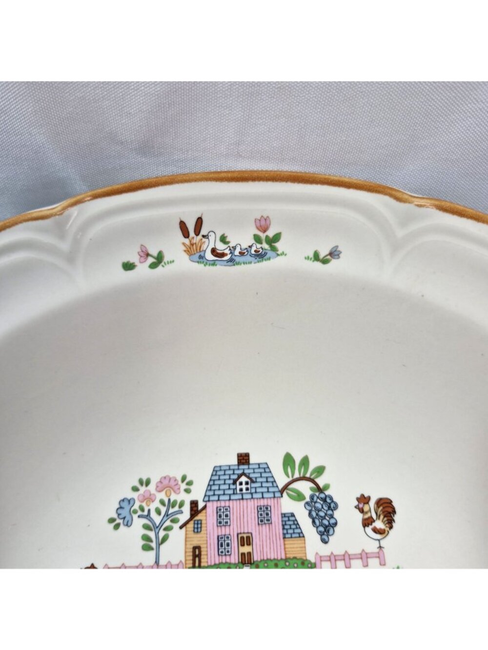 Jamestown China Country Home Large Serving Bowl Farmhouse Scene Japan - Picture 3 of 10